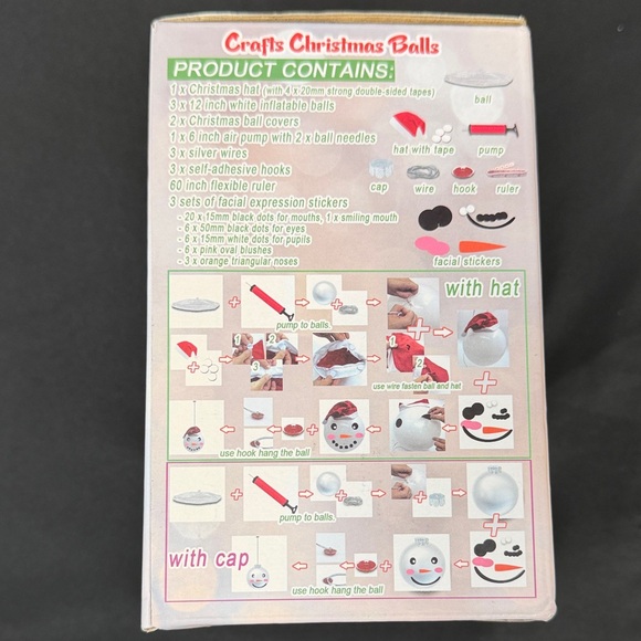 Hand Painted Christmas Balls Crafts Snowman Balls Indoor Outdoor decorations new - Picture 2 of 12